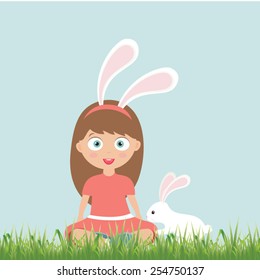 Vector Easter graphical elements. Easter card