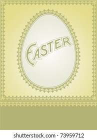 VECTOR: EASTER Holiday Card Design. Plenty of Space to write your own text.
