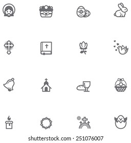 Vector Easter icon set