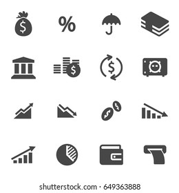 Vector easter icons set on white background