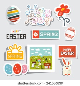 Vector Easter Isolated Symbols - Objects Set