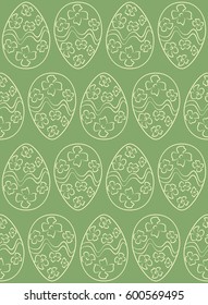 Vector Easter pattern. Eggs ornament. Repeated background for website, wallpaper, textile printing, texture. Editable vector background