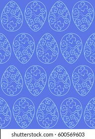 Vector Easter pattern. Eggs ornament. Repeated background for website, wallpaper, textile printing, texture. Editable vector background