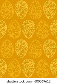 Vector Easter pattern. Eggs ornament. Repeated background for website, wallpaper, textile printing, texture. Editable vector background