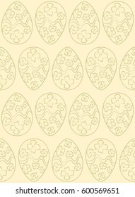 Vector Easter pattern. Eggs ornament. Repeated background for website, wallpaper, textile printing, texture. Editable vector background