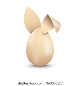 Vector easter rabbit and egg concept