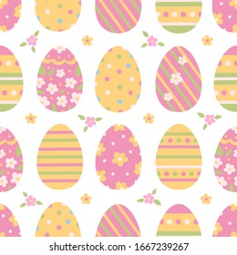 Seamless Pattern Easter Eggs Stock Vector (Royalty Free) 129097622