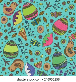 Vector Easter seamless pattern