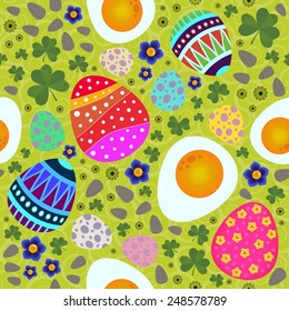 Vector Easter seamless pattern