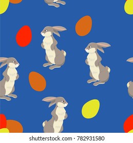 vector of Easter seamless pattern with bunny and Easter eggs