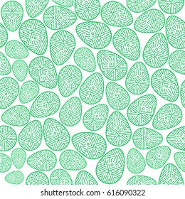 Vector Easter seamless pattern. Decorated eggs background