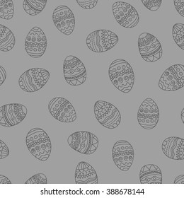 Vector easter seamless pattern with eggs. Perfect for wallpaper, gift paper, pattern fills, web page background, spring and Easter greeting cards