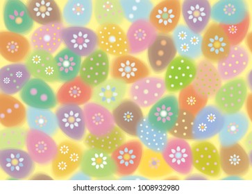 Vector Easter seamless pattern , soft, blurred effect.