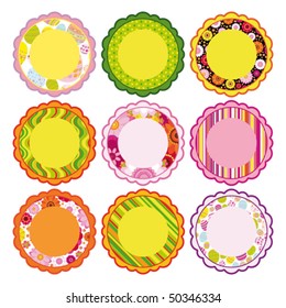 Vector Easter set of Frame, design elements