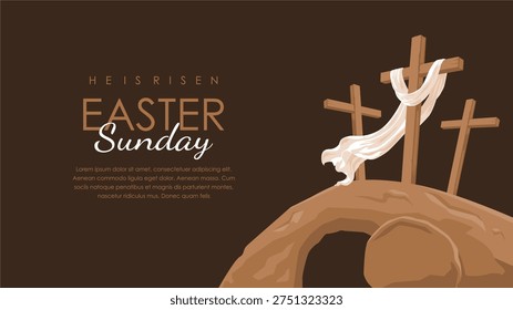 vector easter sunday background template