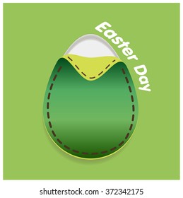 Vector Easter tag. Egg banner. Festive background. Decorative illustration for print, web