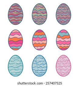 Vector eastern egg set