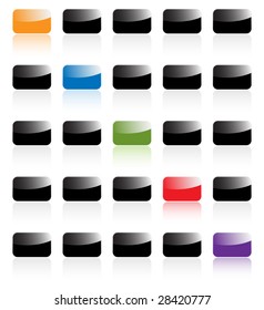 Vector easy to edit web navigation templates set. Perfect for icons, adding text.