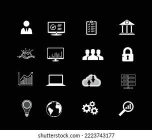 banca de iconos de negocios fácil de editar por vector