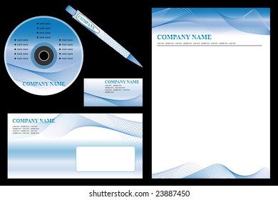 Vector easy editable - corporate identity template, business stationery set.