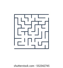 Vector Easy Labyrinth. Maze Or Labyrinth With Entry And Exit.