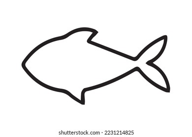 Fısh vector easy and no color