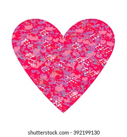  Vector - easy to use and edit. Isolated heart on white. Design for wedding card, Valentine card, save the date.