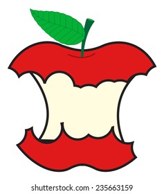Vector Eaten Apple