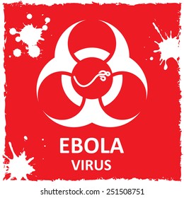 Vector ebola virus and biohazard sign. Format eps10