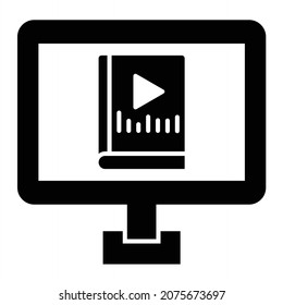 Vector Ebook Glyph Icon Design
