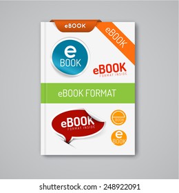 Vector ebook markers - stickers, stamps, corners, labels, ribbons