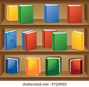 vector ebook store with books in different colors