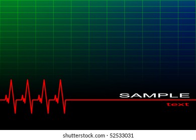 vector ECG background/business card