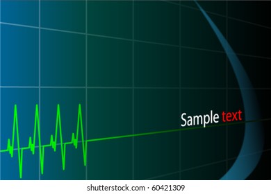 vector ECG background/business card