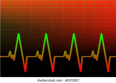 vector ECG background/business card
