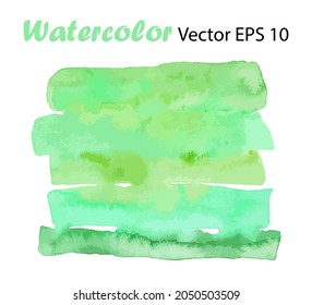 Vector ECO Abstract Watercolor Background for Quote. Watercolour Colorful Ecology Gradient isolated on white. Can be used for Element, Design and Emblem. Green Nature Color