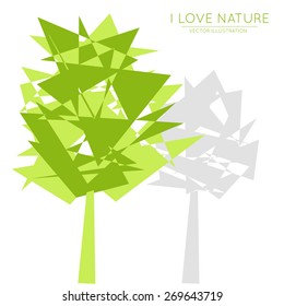 vector eco backgrouund with tree