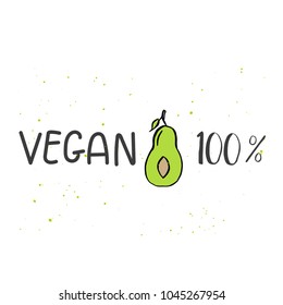 Vector eco badge or tag, bio green logo. Vegan sign for cafe, restaurants, products packaging. Hand drawn jar with smoothies,  leaves, branches, plant elements with lettering. Organic design template.