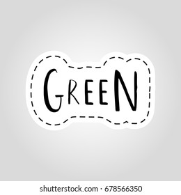 Vector eco, bio logo or sign. Vegan, healthy food badge, tag for cafe, restaurants, products packaging. Hand drawn lettering. Organic design template.