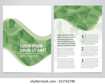 folleto de vector eco, plantilla de volante