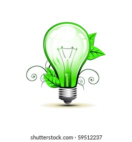 vector eco bulb design art illustration