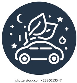 Vector Eco car illustration  Conservation Environmentally friendly Save the world Save nature