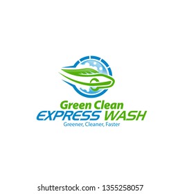 Vector Of Eco Car Wash Logotypes