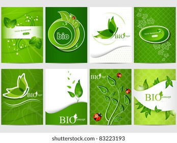 Vector eco design background set