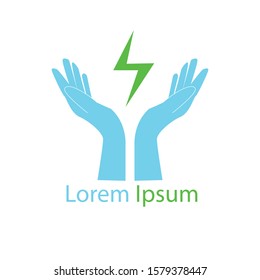 vector eco energy saver illustrated logo icon	. power saver logo icon.