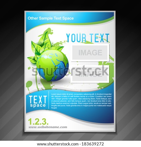 vector eco friendly brochure flyer template illustration