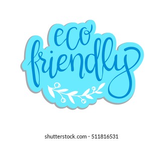 Vector eco friendly concept - design element made from stickers