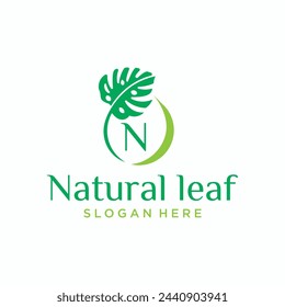 Vector eco friendly concept leaf logo design natural leaf logo for agricultural products beauty