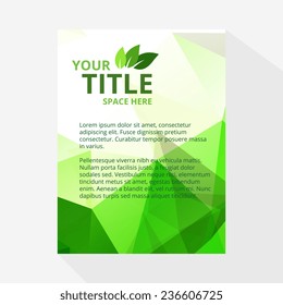 vector eco friendly flyer brochure template design