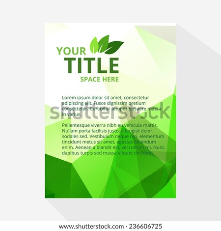 vector eco friendly flyer brochure template design